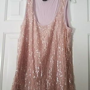 Tank top with sequins